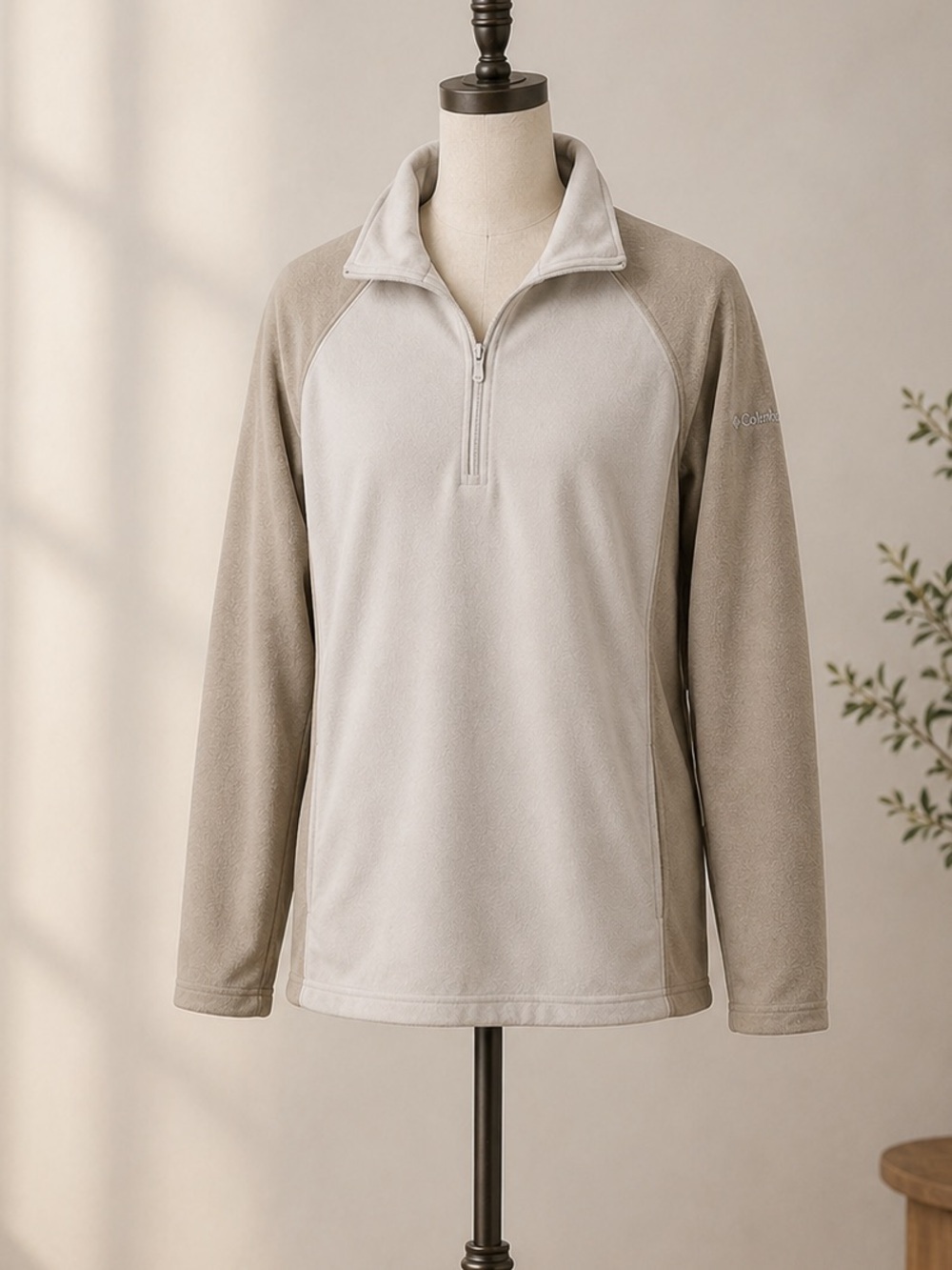 Columbia Fleece Pullover Quarter Zip Sweatshirt Large